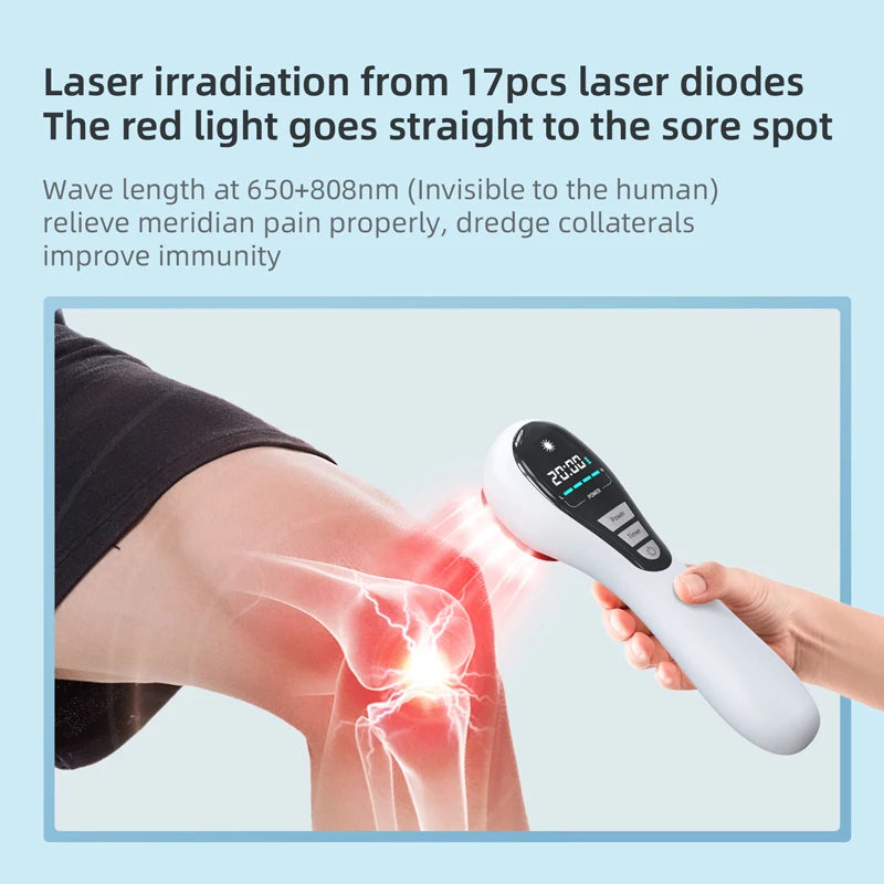 Dispositif de thérapie à la lumière rouge au Laser de bas niveau 650nm 808nm, équipement de physiothérapie pour l'arthrite au Laser froid, soulagement de la douleur, soins de santé